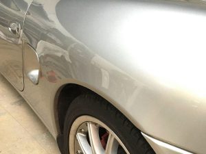 after-silver-car-hail-dent-repair-in-car-body-asheville